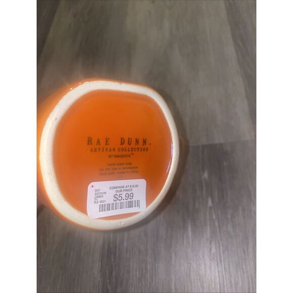 Halloween Orange “Trick or Treat” Mug By Rae Dunn Iridescent - Picture 7 of 7